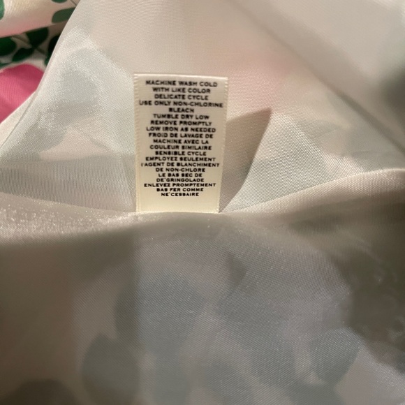 MOULINETTE SOEURS Anthropology Women's Green & Pink Leaf Floral Print Dress 4 - Picture 11 of 11